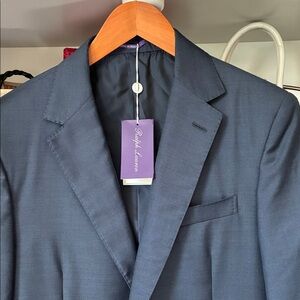 Ralph Lauren Men's Navy Blue Blazer - Notch Lapel